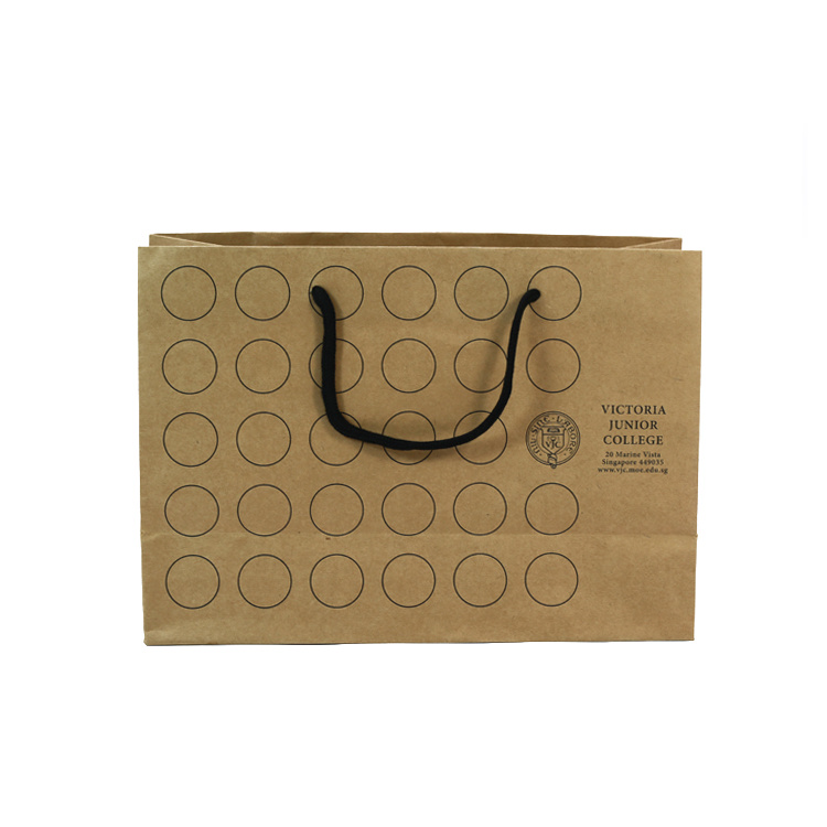 Recyklovateľná papierová darčeková taška s geometrickým logom na mieru