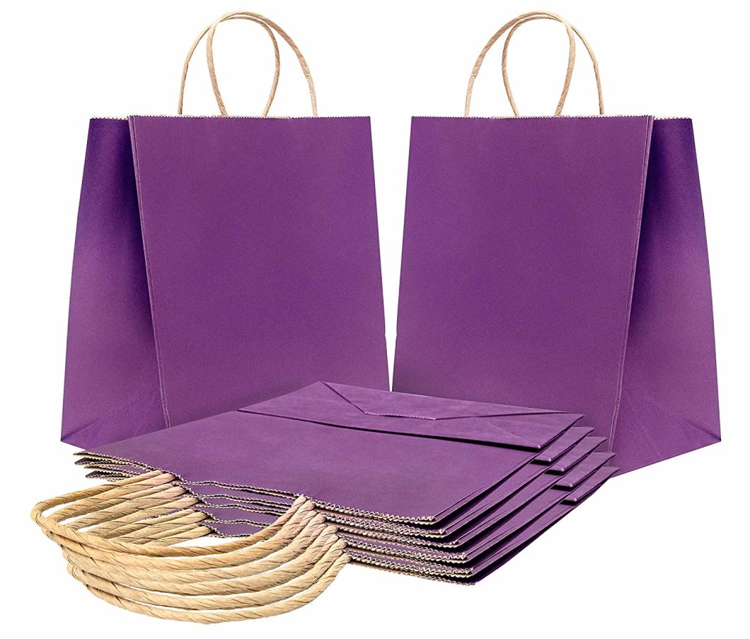 I-Kraft Shopping Color Paper Bag Packaging ene-Handles