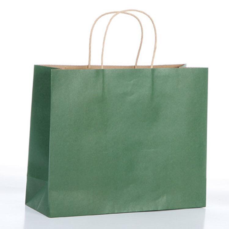 کیف های حمل لباس کاغذ کرافت قهوه ای سایز بزرگ با لوگوی فویل طلایی چاپ سفارشی کیسه کرافت خرید برای تبلیغات