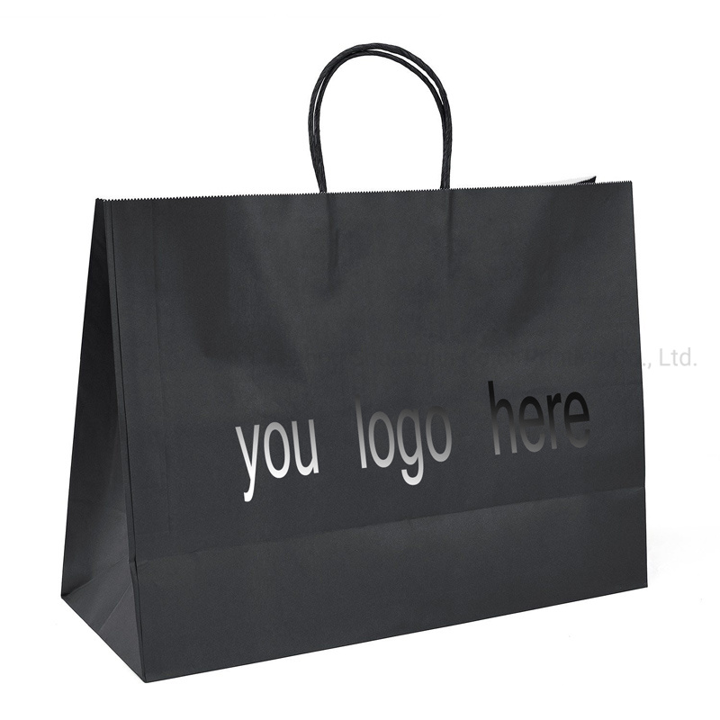 Manonta ho anao ny Logo Kraft Paper Shopping Bags