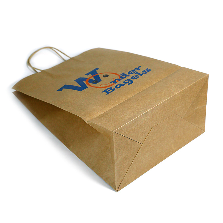 Крафт-шматразовыя сумкі для пакупак Модны дызайн папяровых пакетаў з ручкамі
