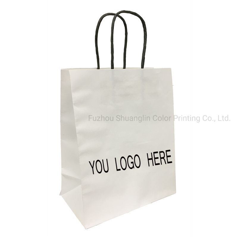 Natisnite lasten logotip nakupovalnih vrečk iz kraft papirja