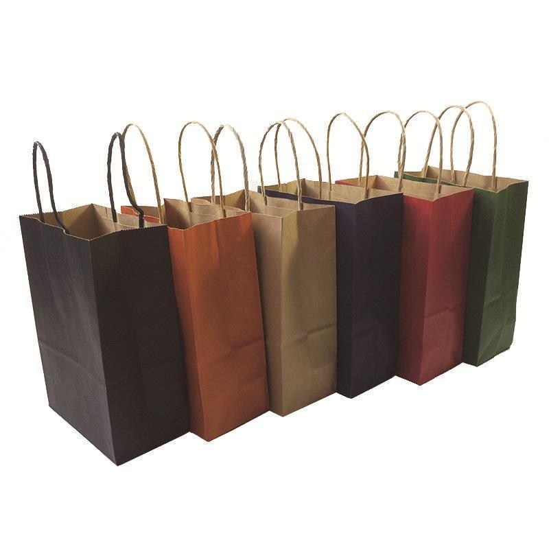 फैशनेबल क्राफ्ट पेपर गिफ्ट बैग हैंडल/शॉपिंग बैग/क्रिसमस ब्राउन पैकिंग बैग/उत्कृष्ट गुणवत्ता के साथ