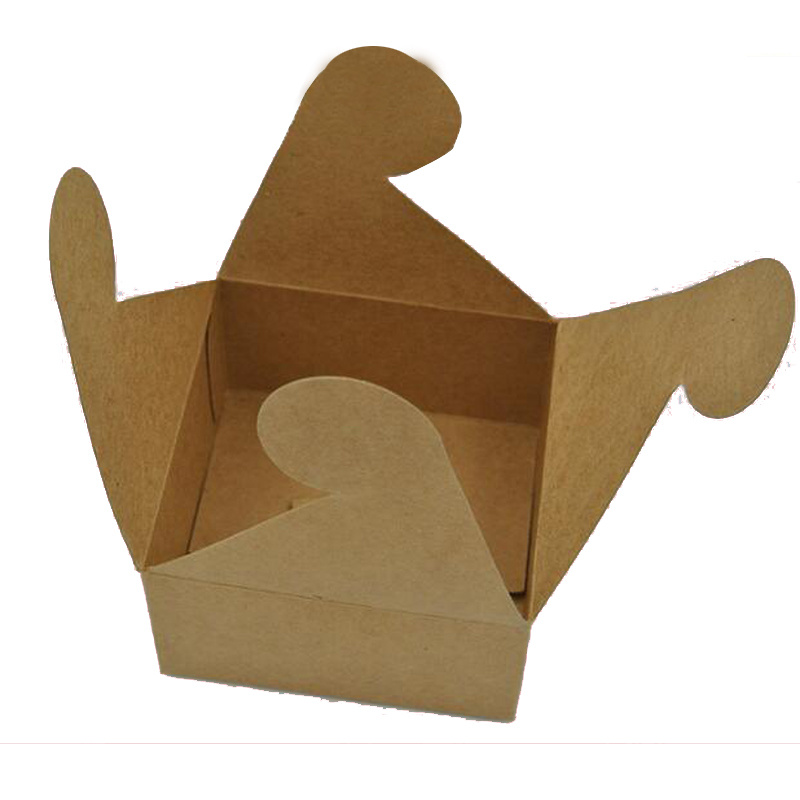 Квадратни кутии за бонбони от крафт хартия за опаковане на подаръци за сватбени тържества