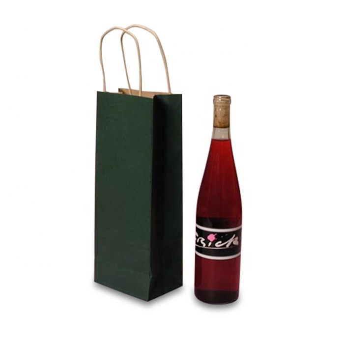 Nahiangay nga Eco-Friendly Luxury Wine Single Bottle Kraft Paper Bag