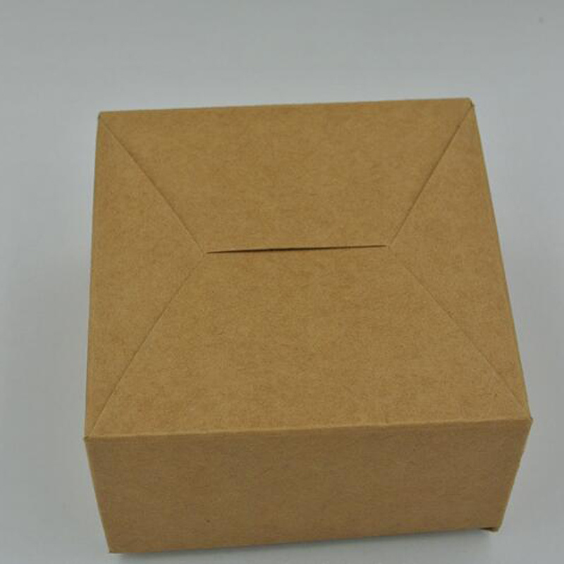 Kraft Paper Square Candy Box pikeun Kawinan Partéi Kado ni'mat bungkusan