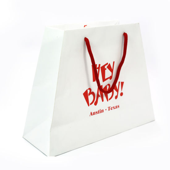 Daim Ntawv Tshwj Xeeb Custom Design Logo Printed Coated Paper Shopping Bag