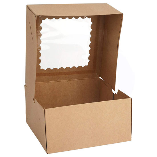 Kraft Paper Gamay nga Carryout Folding Takeout Food Box Container Kraft Paper Food Box