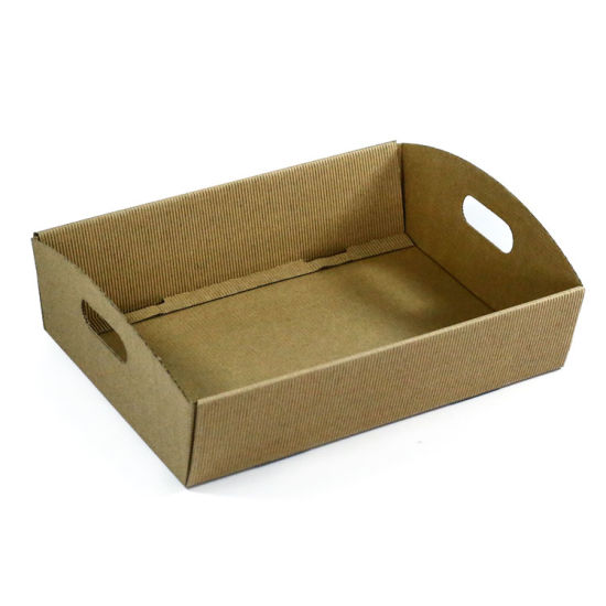 Customized Boat Corrugated Cardboard Paper Tray Food Storage Box