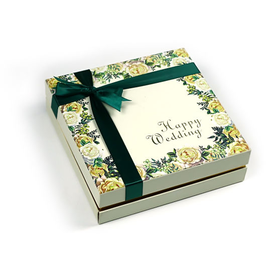 Schöne Hochzeits-Süßigkeits-Papier-Geschenk-Kasten-Großverkauf-kleiner Geschenk-Papier-Verpackenkasten