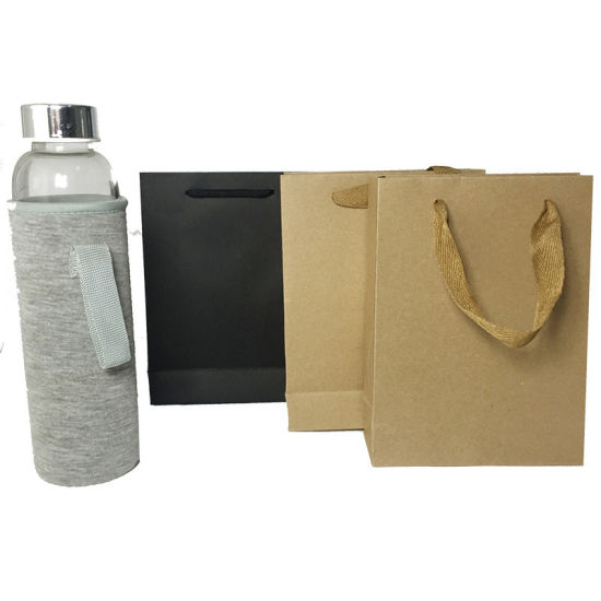 ຄວາມຫນາແຫນ້ນ Yellow Kraft Paper Wine Bag Custom Printing Bottle Packaging