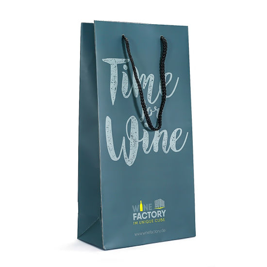 I-Factory Wholesale Fancy Luxury Gift Packaging Custom Printed Paper Wine Bags
