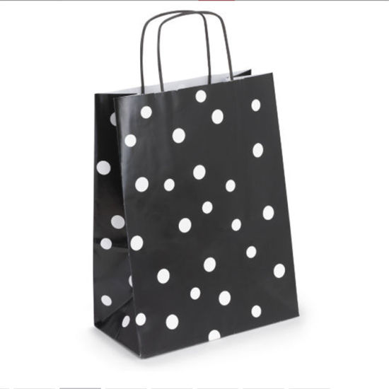 Mode-Geschenk-Einkaufstasche aus Kraftpapier mit Griffen