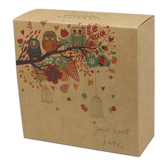 קופסאות אריזת נייר קראפט חום קרטון קרטון מתנת חתונה קופסא חבילת ממתקים