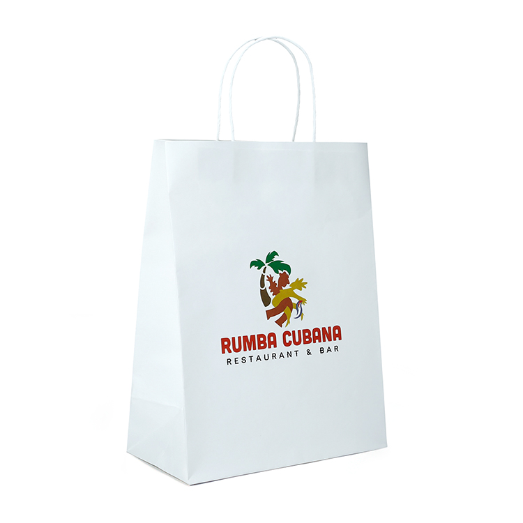 Biodegradable luxury eco-friendly brown retailer paper bag para sa boutique shop
