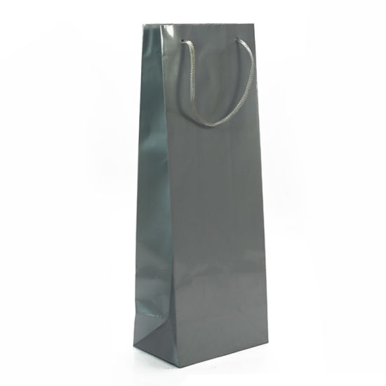 Bolsas de papel de regalo recubiertas de arte de moda de vino de diseño personalizado Fsc