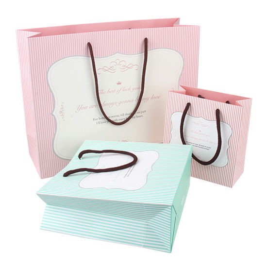 Fashion Paper Gift Shop Bag Small Size Watches Packaging Bags