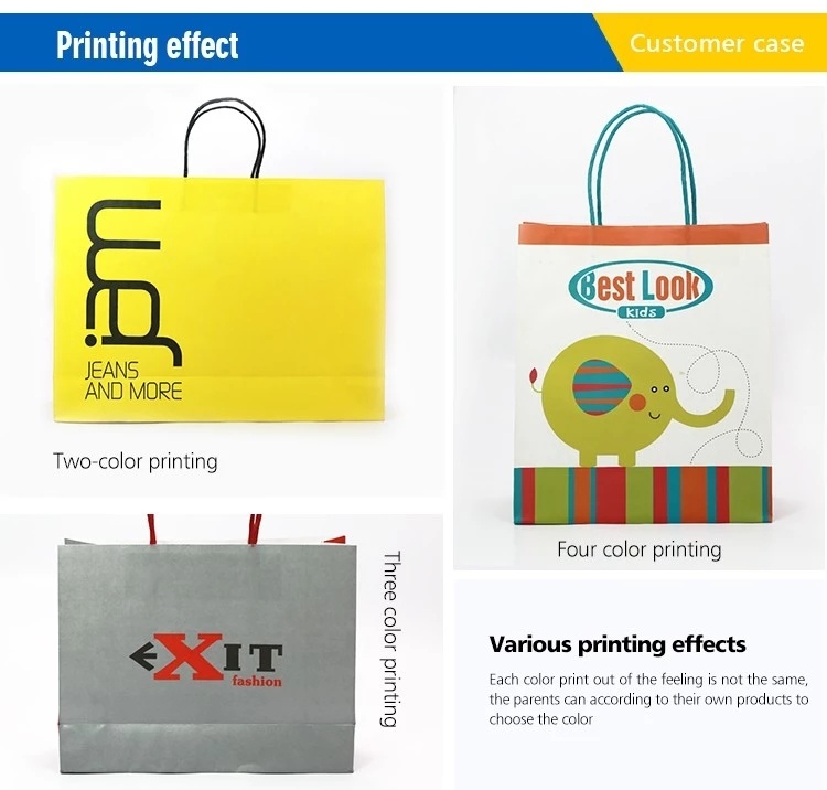 Cheap Custom Design Art Paper Shopping Gift Paper Bags with Your Own Logo