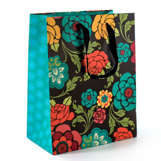 حقيبة هدايا ورقية فنية مطبوعة بالألوان من Pantone بجودة عالية مع شعارك الخاص