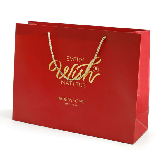 Reusable Red Custom Logo Printing Luxury Paper Bag