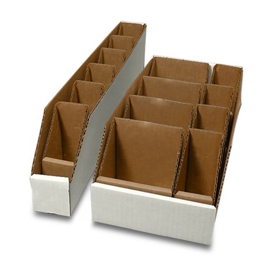 စိတ်ကြိုက်ထူးခြားသောဒီဇိုင်း Corrugated Cardboard Display Bin Boxes