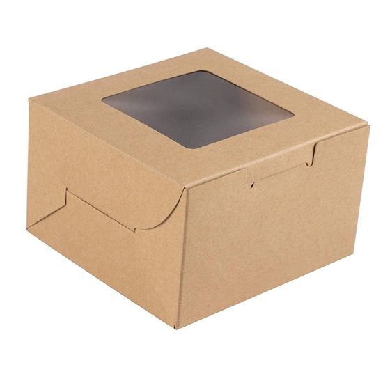 Mga Kahon sa Panaderya Packaging ug Tin-aw nga Display Window Box Kraft Paper