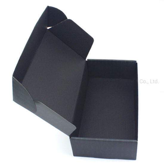 ຄຸນະພາບສູງລາຄາຖືກ Custom Printing Black Corrugated Cardboard Boxes
