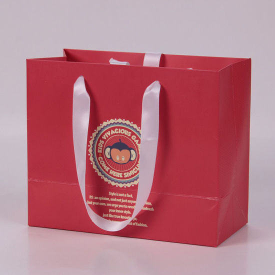 Veleprodaja Prilagođeni logotip Papirna torba za kupovinu Odjeća Nakit Torbe Ispis logotipa