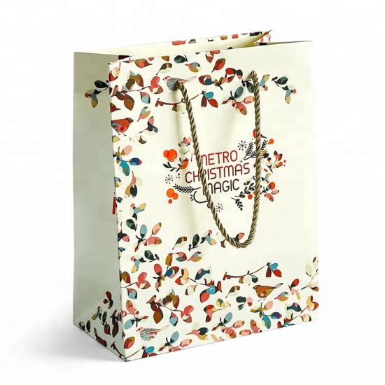 Recyclable Customized Color Printing Art Paper Gift Shopping Bag para sa Boutique