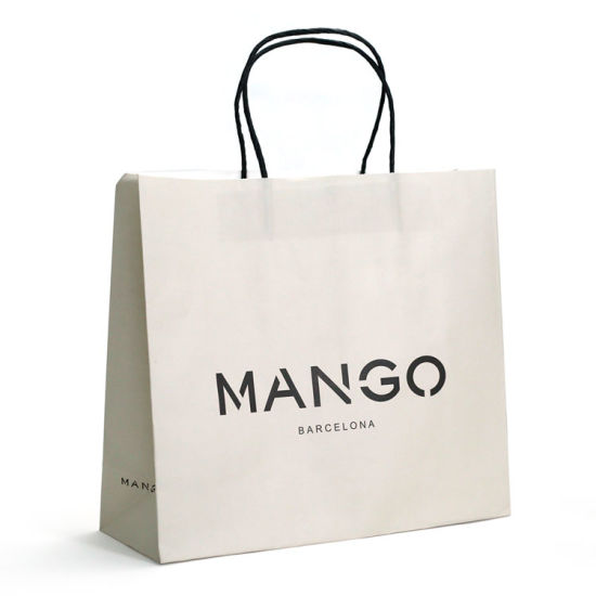 High Quality Luxury Custom Colored Kraft Paper Shopping Tote Bags