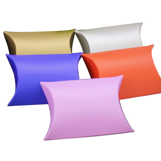 Colorful Ivory Paper Candy Chocolate Packaging Pillow Box