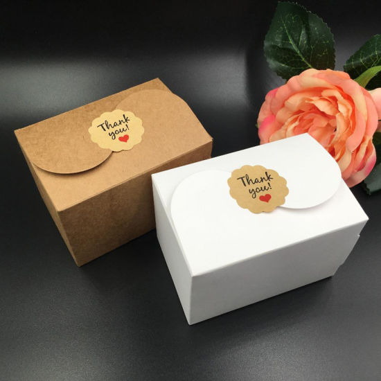Brown and White Box Gift Favor DIY Soap Cookies Packaging Paper Boxes