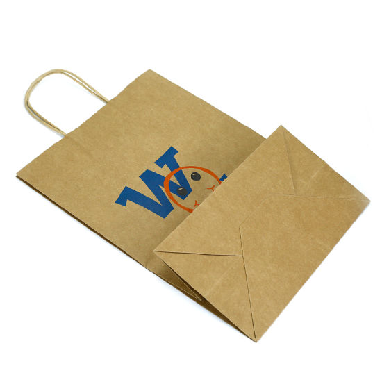 Cheap Recycled Custom Design Luxury Shopping Brown Kraft Paper Bag