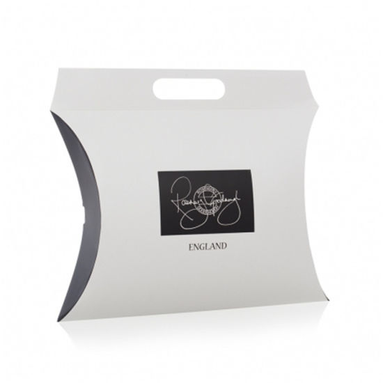 Wholesale Custom Printed Pillow Paper Packaging Box nga adunay Die Cut Handle