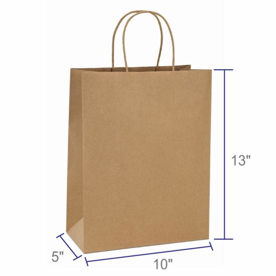 Zpracované nákupní dárkové zboží nosit maloobchodní party hnědá papírová taška