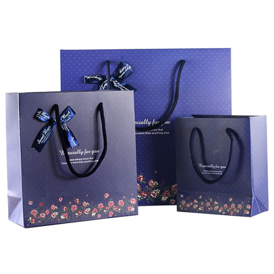 Durable Ivory Paper Personalized Shopping Paper Bag with Logo