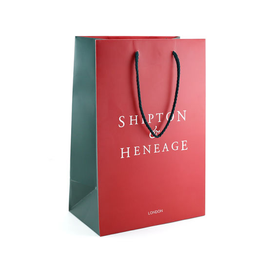Custom Printing Luxury Recycled White Card Paper Shopping Bags
