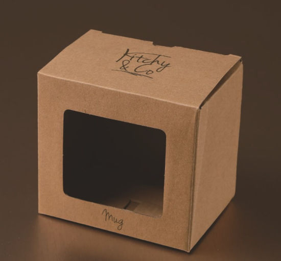 Ondumita Papero-Pokalo Kafo-Taso Poŝtisto Retail Gift Packaging Box
