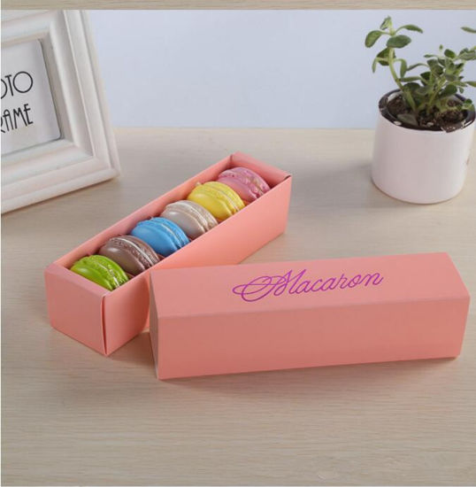 Macaron Box ကိတ်မုန့်သေတ္တာများ အိမ်လုပ် Macaron ချောကလက်သေတ္တာ ဘီစကွတ် Muffin သေတ္တာ လက်လီ စက္ကူထုပ်ပိုးသေတ္တာ