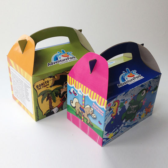 Customized Printing Paper Kids Meal Toy Gift Gable Box