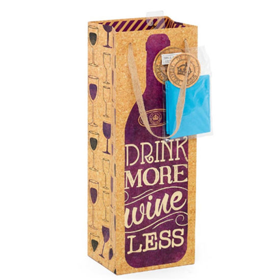 Kraft Gift Retail Party Wine Paper Bag nga adunay mga Handle