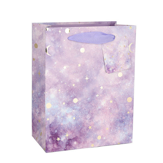 Purple Color Logo Printing Art Paper Bag for Wedding Gift Spot Wholesale