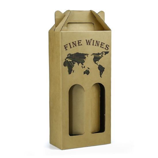 Custom 3 2 1 Bottle Wine Carrier Corrugated Paper Packaging Wine Gift Box
