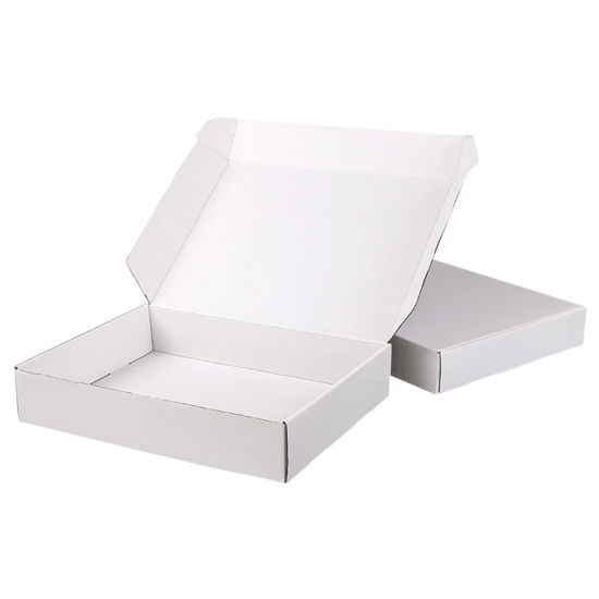 קופסאות נייר מודפסות לוגו גלי לבן