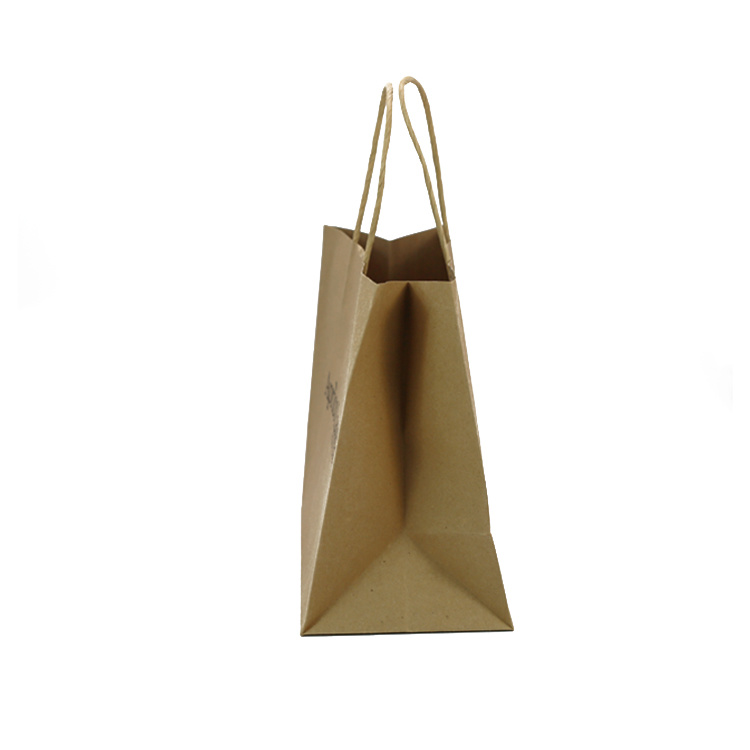 Wholesales Advertise Black Printed Custom Kraft Shopping Gift Paper Bag