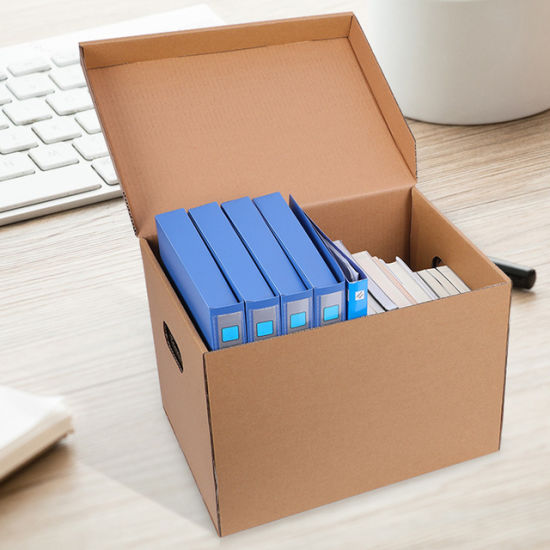 Corrugated Your Firm Logo Printed Book Document Storage Box ကို စိတ်တိုင်းကျ