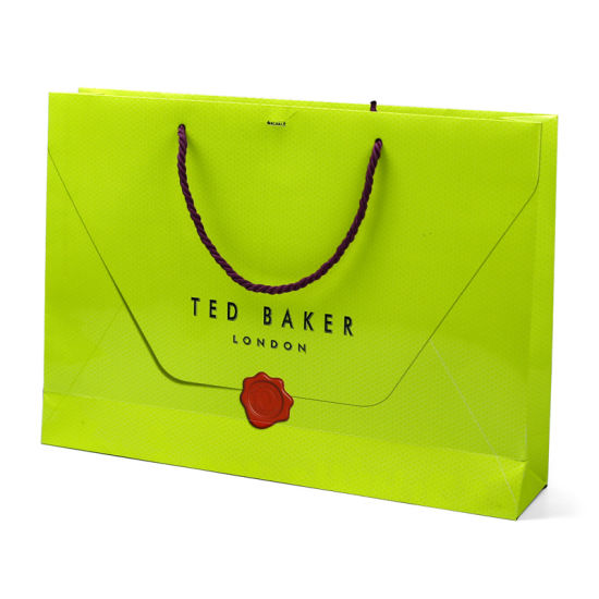 Fashion Green Color Custom-Made Paper Bag for Shopping