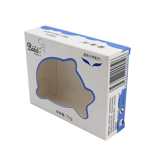 Window Ivory Paper Color Box Logo Design para sa Natural Soap Packaging