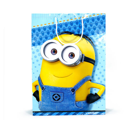 Customized Fancy Minions Logo Printed Paper Gift Bag