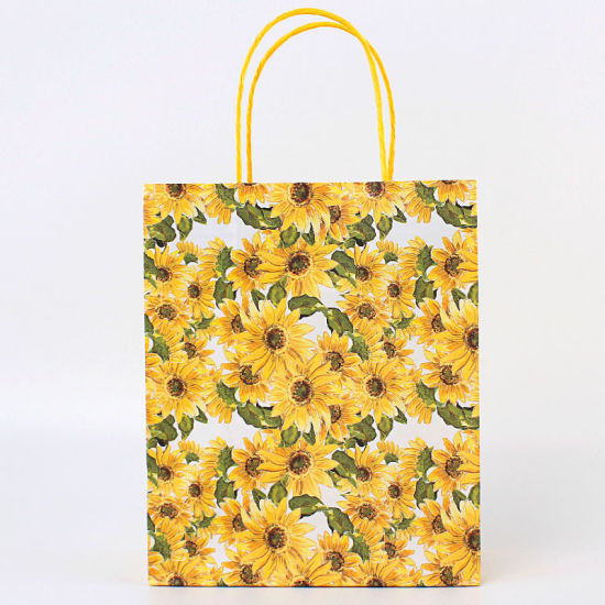 Barato nga Kraft Flower Paper Bag nga adunay Handle Cash sa Sale Wholesale